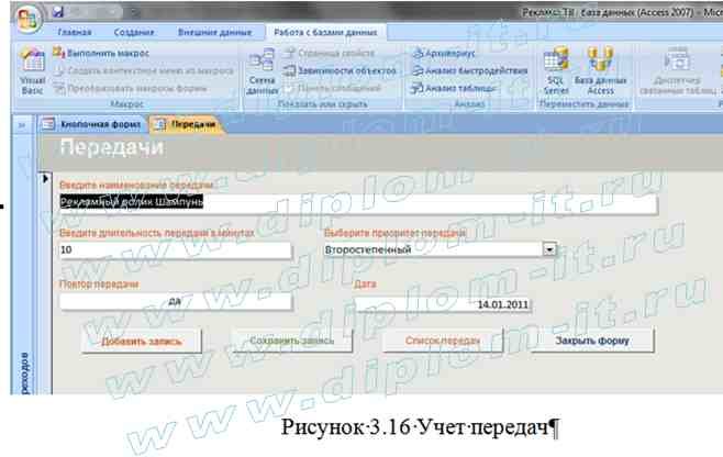  Разработка автоматизированной системы составления сетки вещания телевизионного канала 