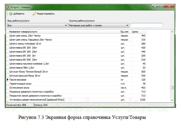  Разработка информационной системы расчета стоимости смет для строительной организации 
