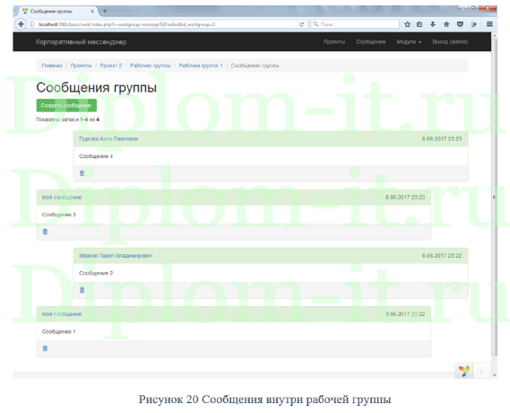  Разработка корпоративного мессенджера, дипломная работа по прикладной информатике в экономике 