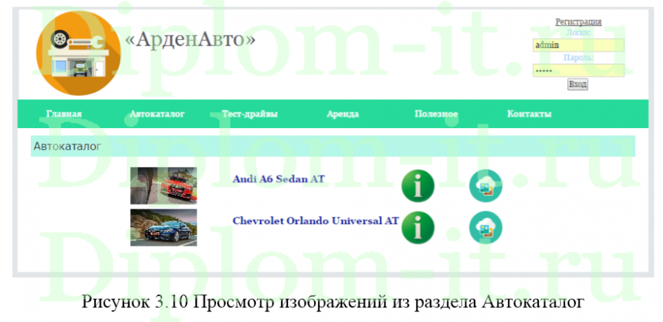 Разработка сайта для аренды автомобилей, диплом разработка сайта
