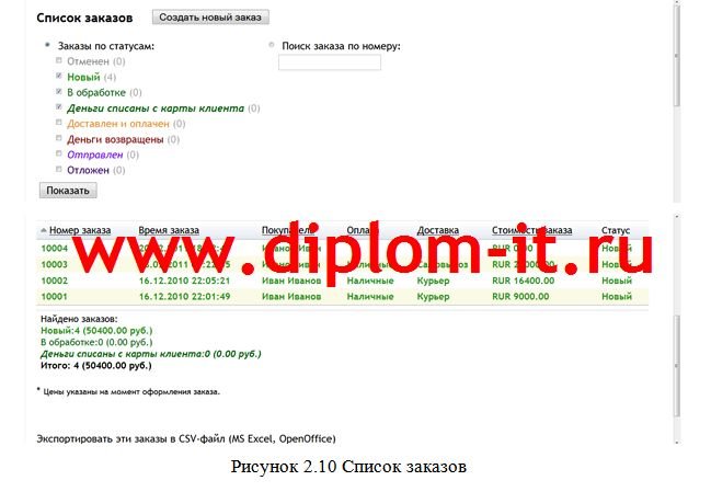  Автоматизация мониторинга движения заказов в Интернет-магазине спортивных товаров и футбольной атрибутики 