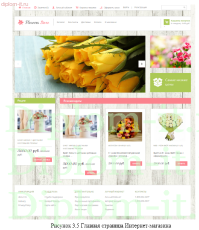 Разработка интернет магазина цветов