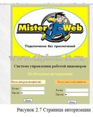 Разработка веб-системы управления работой инженеров ЗАО Mister Web