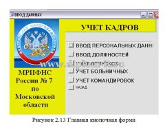 Автоматизация задачи учета кадров в налоговой инспекции