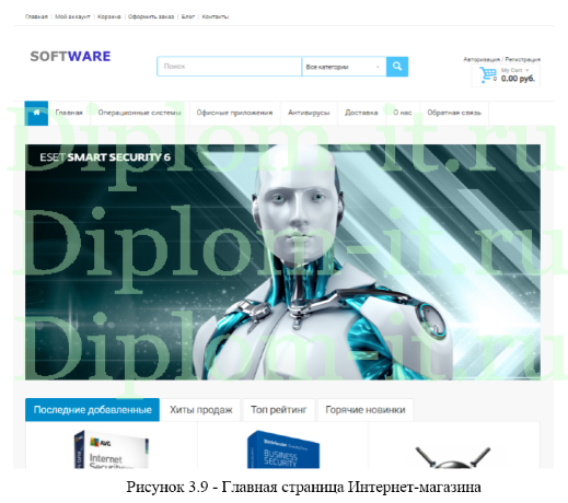 Проектирование Интернет магазина для продажи и установки программного обеспечения