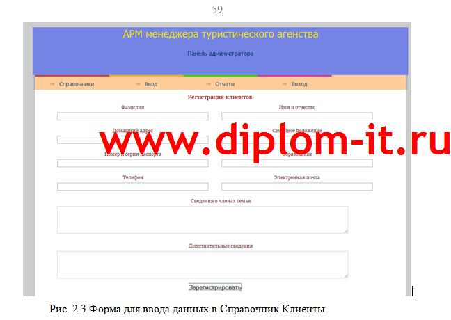 Разработка системы учета работы с клиентами (CRM)  менеджера туристической фирмы