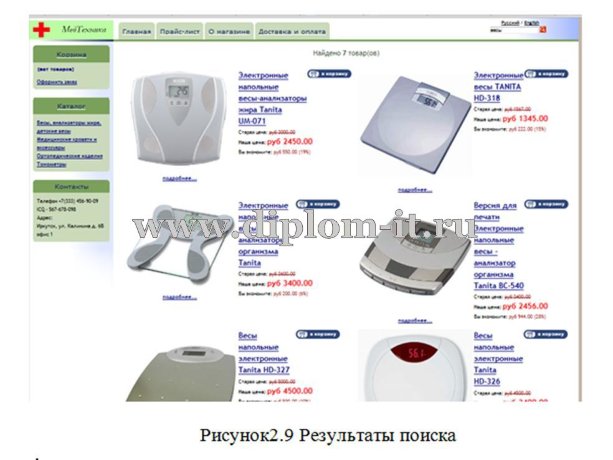  Разработка  Интернет-магазин медоборудования 