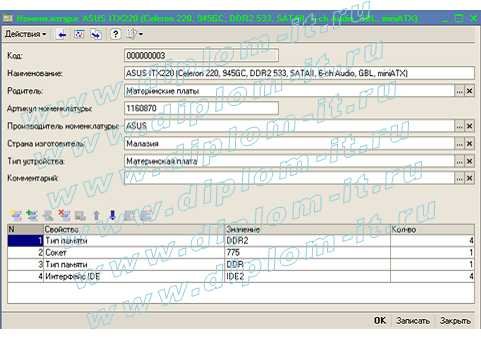  Разработка автоматизированной системы формирования конфигураций системных блоков персональных компьютеров (1С) 