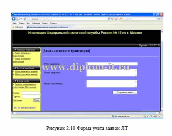  Разработка веб-интерфейса по услугам транспортировки 