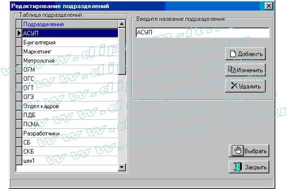 Разработка автоматизированной информационной системы учета кадров предприятия (Borland C++ ), дипломная работа по информатике