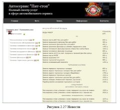 Разработка информационного сайта автосервиса