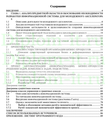  Разработка информационной системы молодёжного акселератора в крупной финансовой организации, ВКР по прикладной информатике 