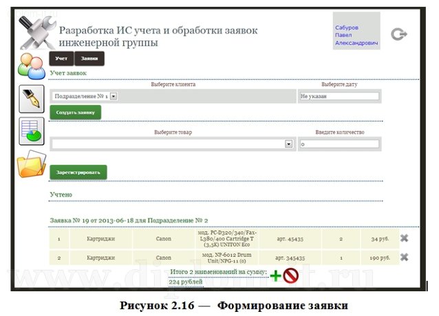  Разработка ИС учета и обработки заявок инженерной группы 