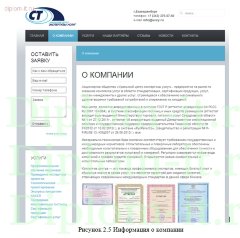 Реализация сайта компании на примере центра экспертизы услуг