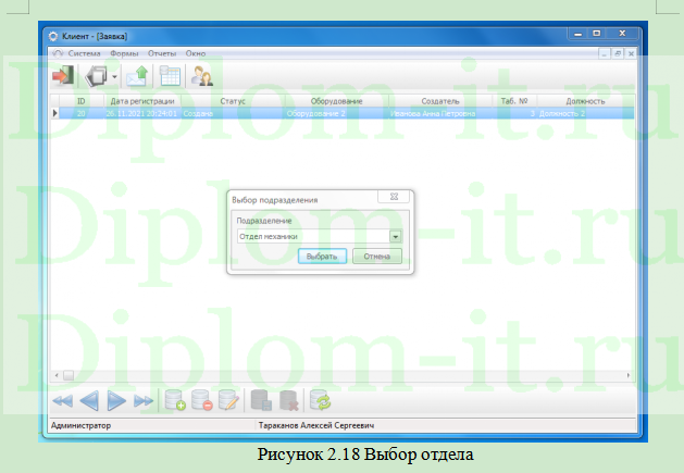 Разработка АИС ремонтной службы, дипломная работа по прикладной информатике в экономике