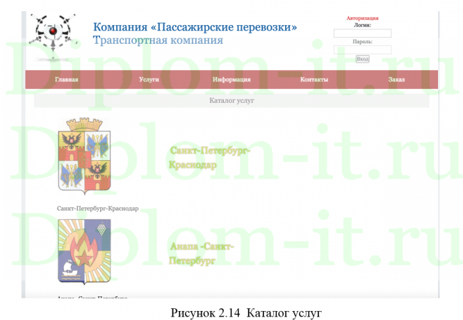  Разработка сайта для транспортной организации (перевозка пассажиров), ВКР по информатике в экономике 