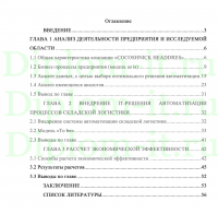 Автоматизация складской логистики в производственной компании, ВКР Кафедра Прикладной информатики