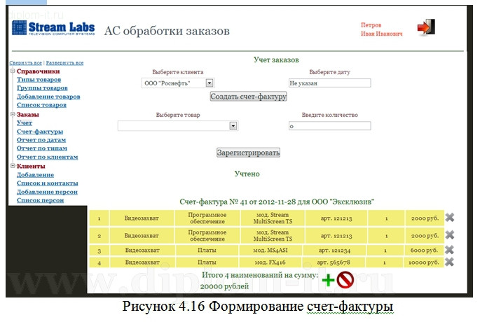  Проектирование информационной системы обработки заказов в компании 