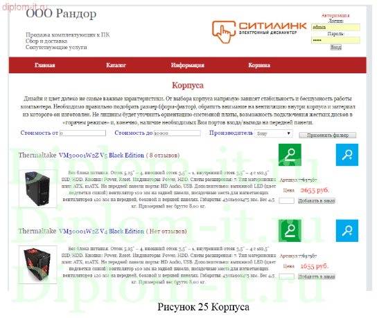 Информационная система формирования заказов компании по продаже электроники