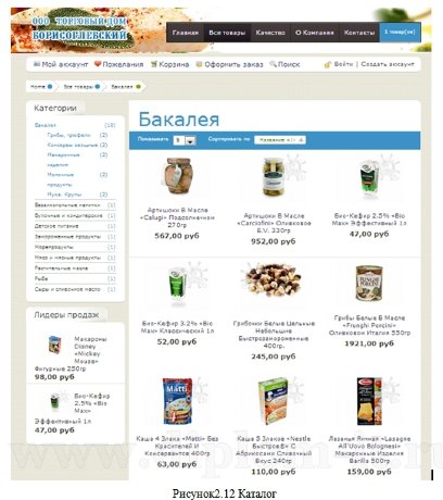  Разработка Интернет - магазина для крупной торговой компании 