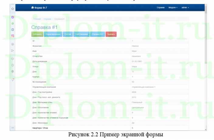  Разработка приложения  для формирования справки о характеристике жилой площади Ф-7, диплом по информатике 